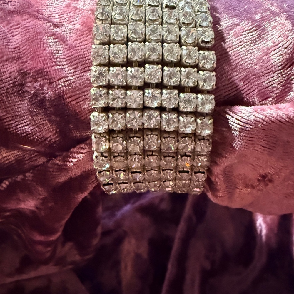 Elegant Silver Crystal Bracelet